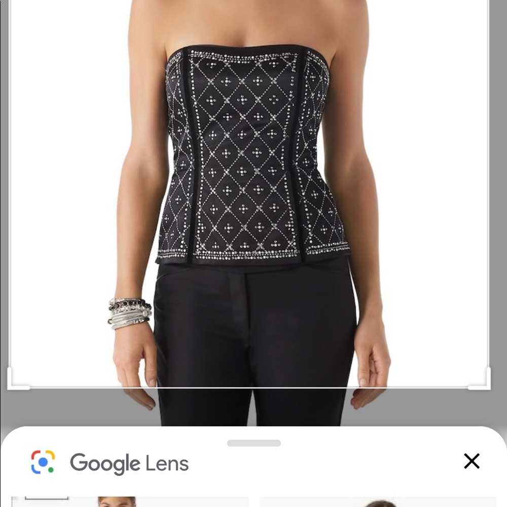 Stunning Bustier Corset black with sequins